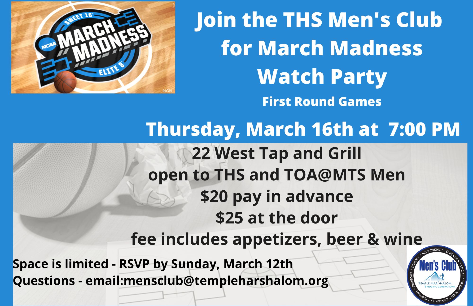 Men’s Club Temple Har Shalom Reform Temple in Warren, NJ