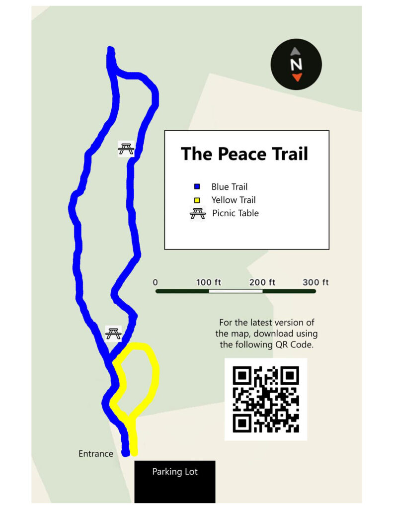 Map of Temple Har Shalom's Peace Trail